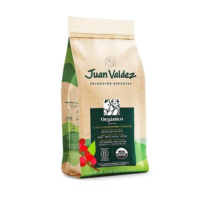 Juan Valdez Organic Whole Bean Coffee, Balanced Roast 16 oz - Premium Colombian Coffee USDA Organic