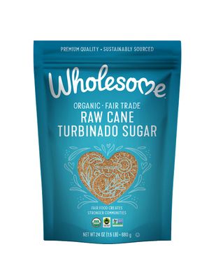 Wholesome Sweeteners Organic Raw Cane Turbinado Sugar, Fair Trade, Non GMO &amp; Gluten Free, 1.5 lb, Pack of 12