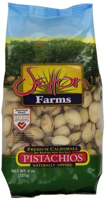 Setton Farms Roasted and Salted Premium California Pistachios 8 Oz. Bag Certified NonGMO Gluten Free Vegan &amp; Kosher, Dry Roasted With Sea Salt, 8 Oz