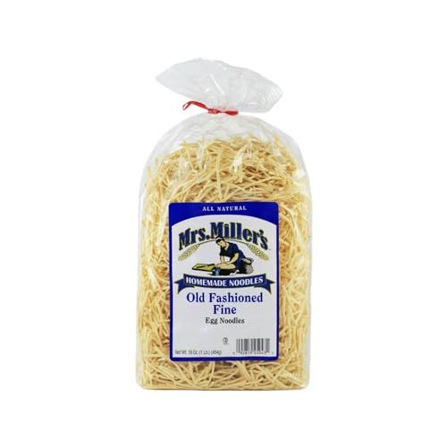 Mrs. Miller&#39;s Homemade Egg Noodles, All Natural USA Made Amish Pasta, 16 ounce, Fine Width