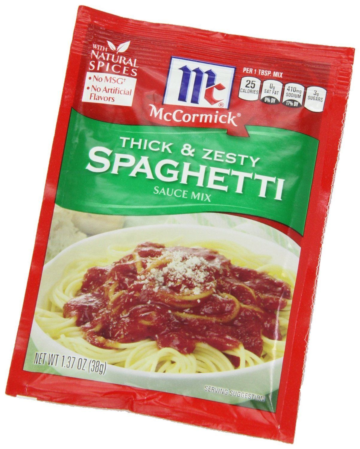 McCormick Spaghetti, Thick &amp; Zesty, 1.37 Ounce (3 Pack)