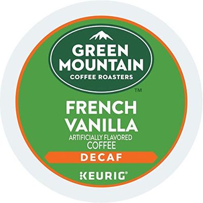 Green Mountain Coffee Roasters French Vanilla Decaf Keurig Single-Serve K-Cup pods, Light Roast Coffee, 72 Count