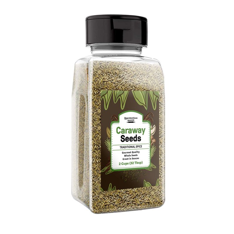 Unpretentious Caraway Seeds (8 Ounces) Authentic Rich Flavor, Great in Breads, Gourmet Whole Seeds