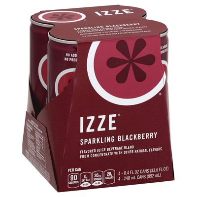 IZZE Sparkling Juice, Blackberry, 8.4 oz Cans, 4 Count