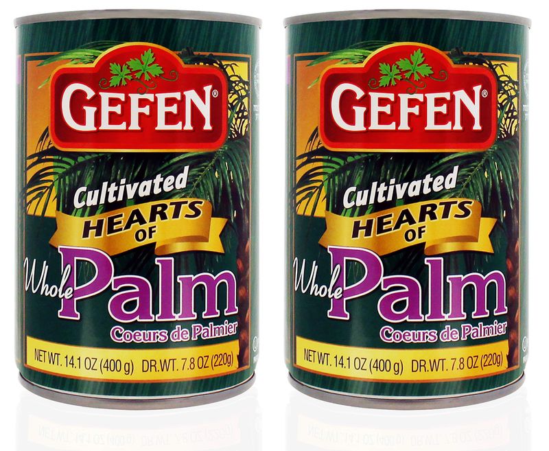 Gefen Premium Cultivated Whole Hearts of Palm, 14.1 oz (2 Pack) Less Sodium, Low Carb, All Natural, Gluten Free, Certified Kosher, No Preservatives, Vegan, Product Of Ecuador