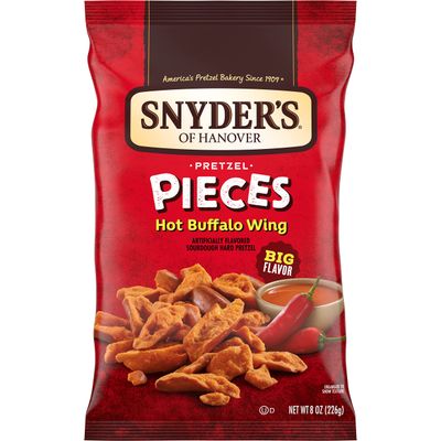 Snyder&#39;s of Hanover Pretzel Pieces, Hot Buffalo Wing, 8 Oz (Pack of 6)