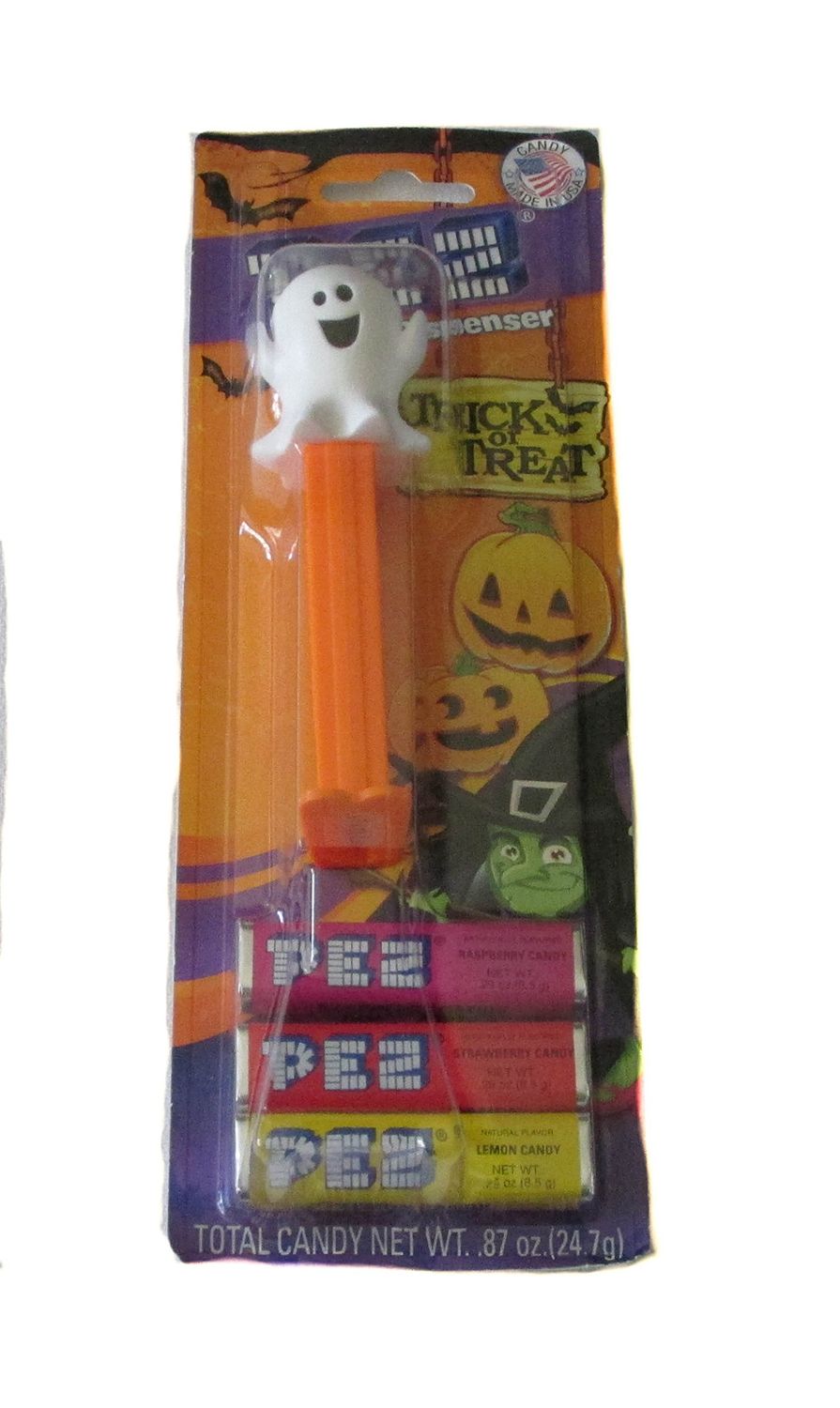 PEZ Candy 3 Pack &amp; Glow in the Dark Halloween Witch Dispenser - Assorted Halloween Characters