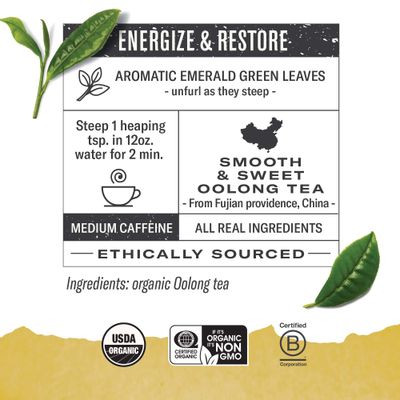 Numi Organic Tea Ti Kuan Yin, 16 Ounce Pouch, Loose Leaf Oolong Tea (Packaging May Vary)