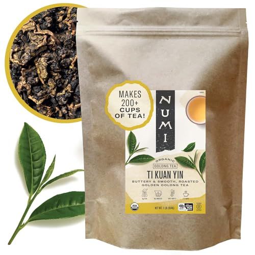 Numi Organic Tea Ti Kuan Yin, 16 Ounce Pouch, Loose Leaf Oolong Tea (Packaging May Vary)