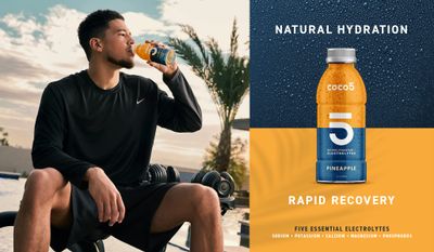 COCO5 Clean Sports Hydration Pineapple Flavor | 100% Natural | 50% Less Sugar | Nothing Artificial | Non-GMO | Gluten Free | Developed by Pro Trainers for Pro Athletes | 16.9 OZ (Pack - 12)