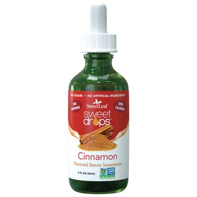 SweetLeaf Stevia Liquid Sweet Drops - Cinnamon Flavored Drops, Stevia Liquid Sweetener, Zero-Calorie, Sugar-Free Syrup Alternative for Keto Coffee, Baking, Shakes, 2 Ounce (Pack of 1)
