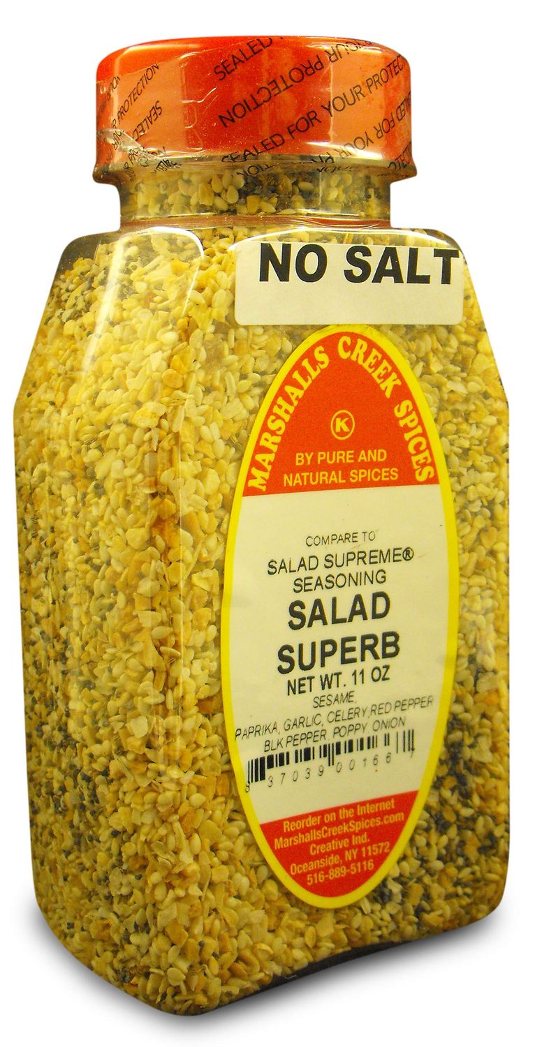 Marshalls Creek Spices Superb No Salt Seasoning Compare To Salad Supreme, New Size, 11 Ounce