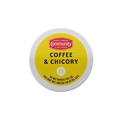 Community Coffee &amp; Chicory 18 Count Coffee Pods, Medium Roast, Compatible with Keurig K-Cup Brewers