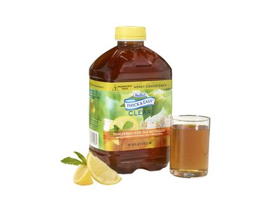 Thick &amp; Easy Clear Thickened Iced Tea, Honey Consistency, 46 Ounce (Pack of 6)