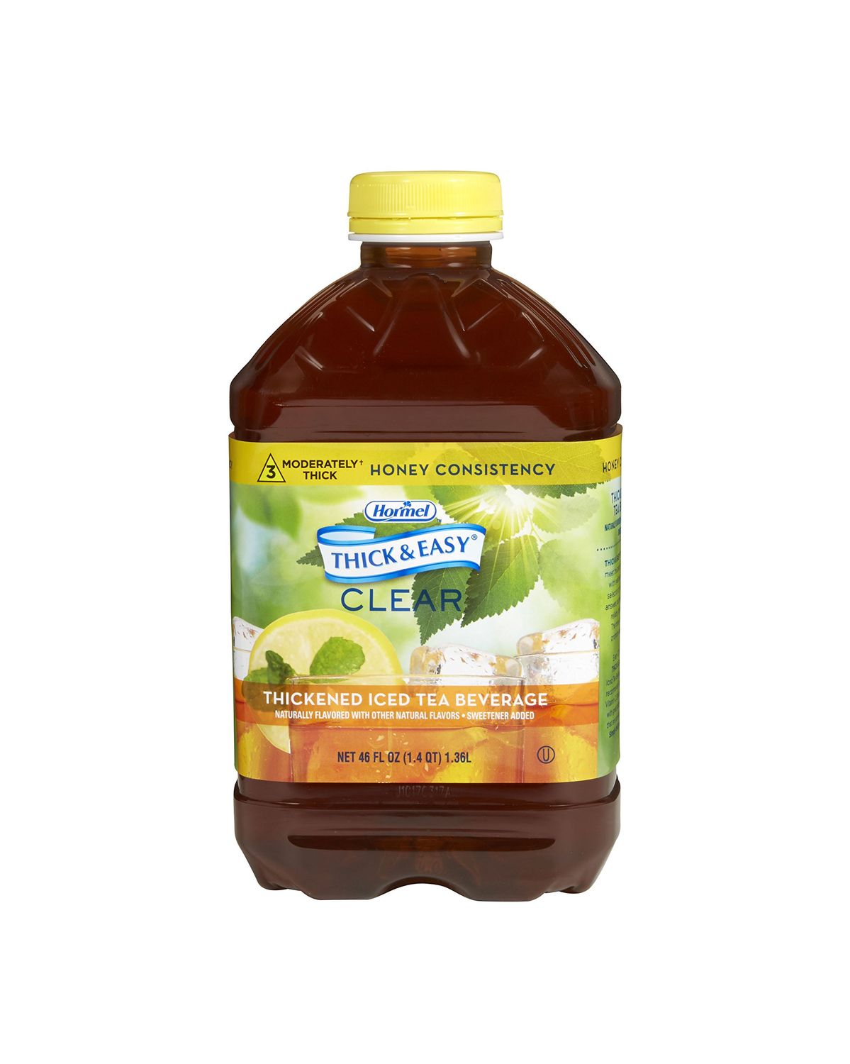 Thick &amp; Easy Clear Thickened Iced Tea, Honey Consistency, 46 Ounce (Pack of 6)
