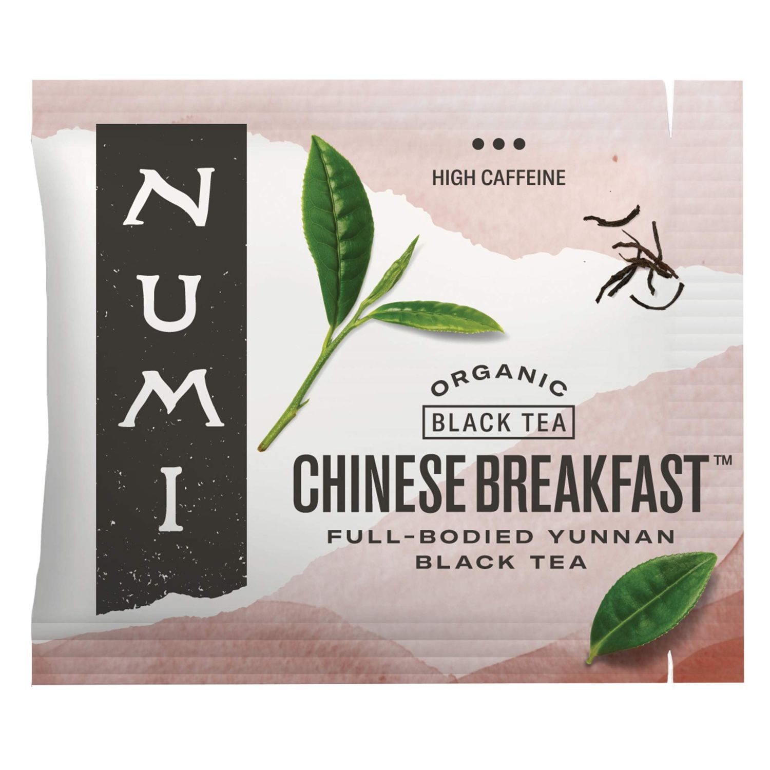 Numi Organic Chinese Breakfast Tea, 100 Tea Bags, Full Bodied Yunnan Black Tea, Malty &amp; Floral, Caffeinated
