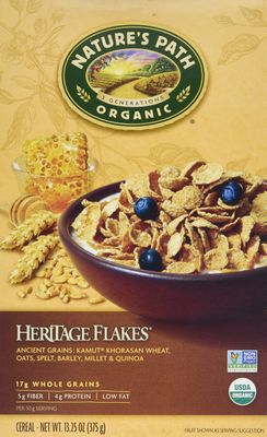 Nature&#39;s Path, Organic Heritage Flakes Cereal, 13.25 oz (375 g) Nature&#39;s Path, Organic Heritage Flakes Cereal, 13.25 oz (375 g) - 2pcs