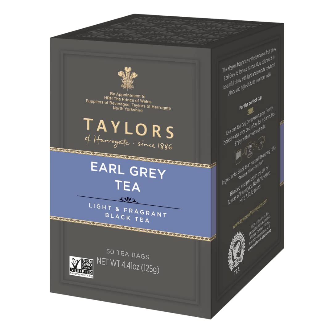 Taylors of Harrogate Earl Grey, 50 Teabags (Pack of 6)