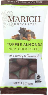 Marich Chocolate Toffee Almonds, 2.3-Ounce (Pack of 12)