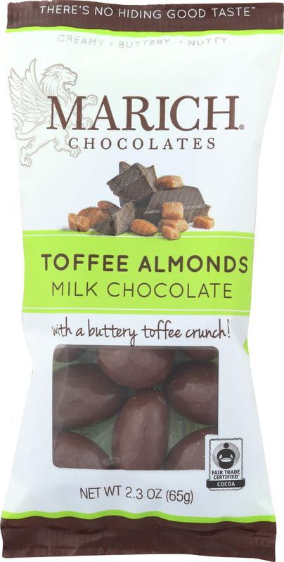 Marich Chocolate Toffee Almonds, 2.3-Ounce (Pack of 12)