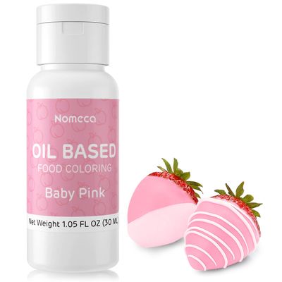 Oil Based Food Coloring for Chocolate - 30 Milliliters Upgraded Light Pink Oil Food Color for Baking Cake Decorating, Edible Food Dye for Candy Melts Cookies Easter Egg Icing Fondant Meringues