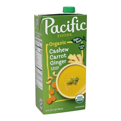 Pacific Foods Organic Cashew Carrot Ginger Soup, 32 oz Carton