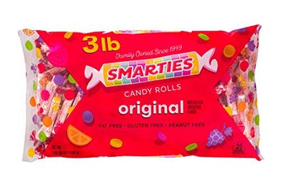 Smarties Candy Rolls, 3 Pound Bag, 180 Count,