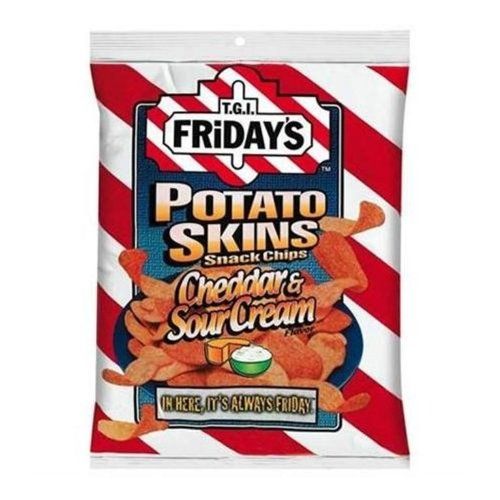 Poore Brothers Tgif Potato Skins Sour Cream And Onion Flavor, 3-Ounces (Pack of 6)