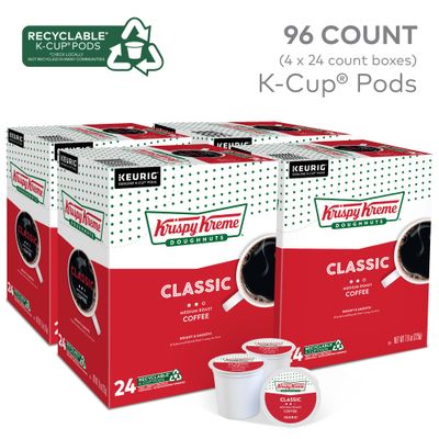 Krispy Kreme Classic Coffee, Keurig Single Serve K-Cup Pods, Medium Roast, 96 Count