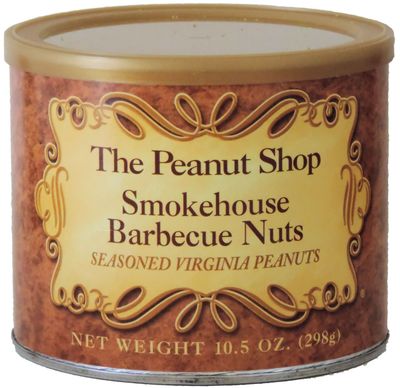 The Peanut Shop of Williamsburg Smokehouse Barbecue Peanuts Grilled Flavor Nuts (10.5 Ounce) Bbq Peanuts Smokehouse Seasoned Nuts, Perfect Snack for Gatherings, Flavored Peanuts Williamsburg Peanuts
