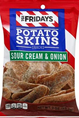 Poore Brothers Tgif Potato Skins Sour Cream And Onion Flavor, 3-Ounces (Pack of 6)
