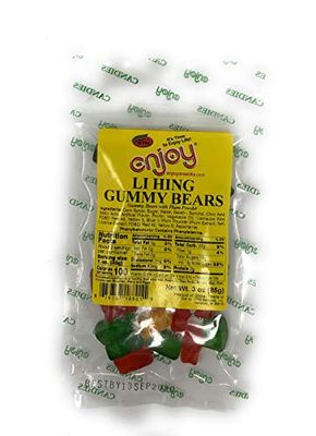 Enjoy Snacks Li Hing Gummy Bears 3oz Bag