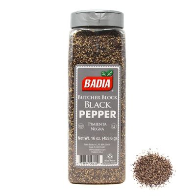 Badia Black Pepper Butcher Block, 16 Ounce
