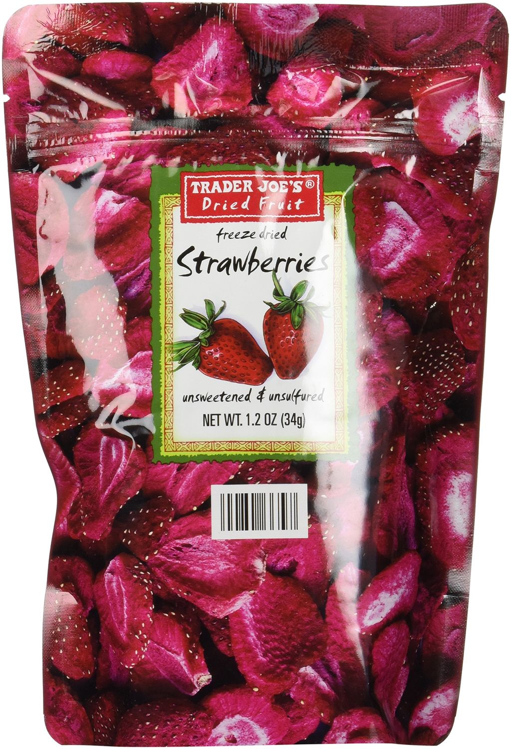 Trader Joe&#39;s Freeze Dried Strawberries Unsweetened &amp; Unsulfured 1.2oz