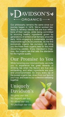 Davidson's Organics, Tulsi Ginger Lemon, 25-count Tea Bags, Pack of 6