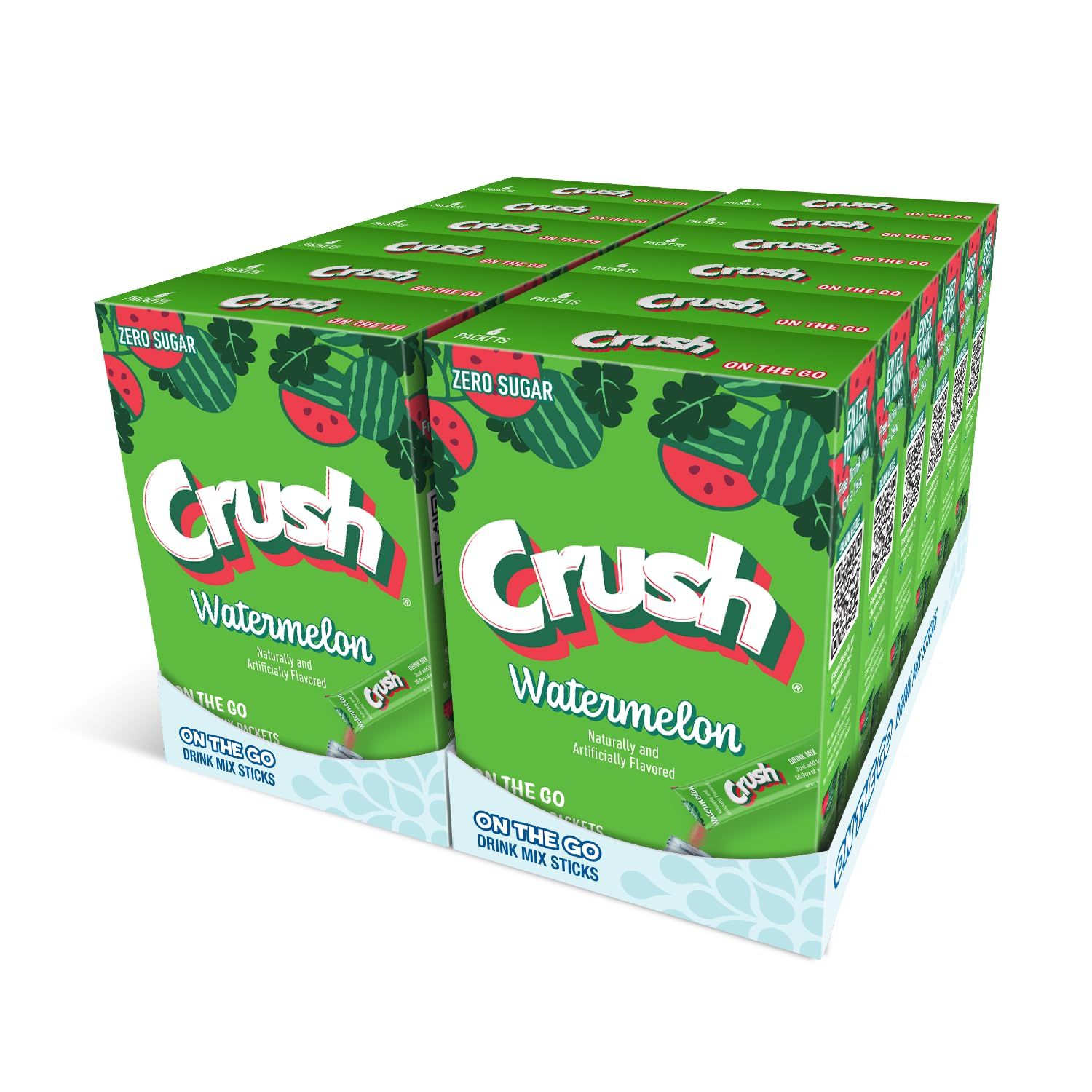 Crush- Powder Drink Mix - Sugar Free &amp; Delicious (Watermleon, 72 Sticks)