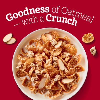 Oatmeal Crisp Heart Healthy Cereal, High Fiber Cereal Made with Whole Grain, 19.7 oz