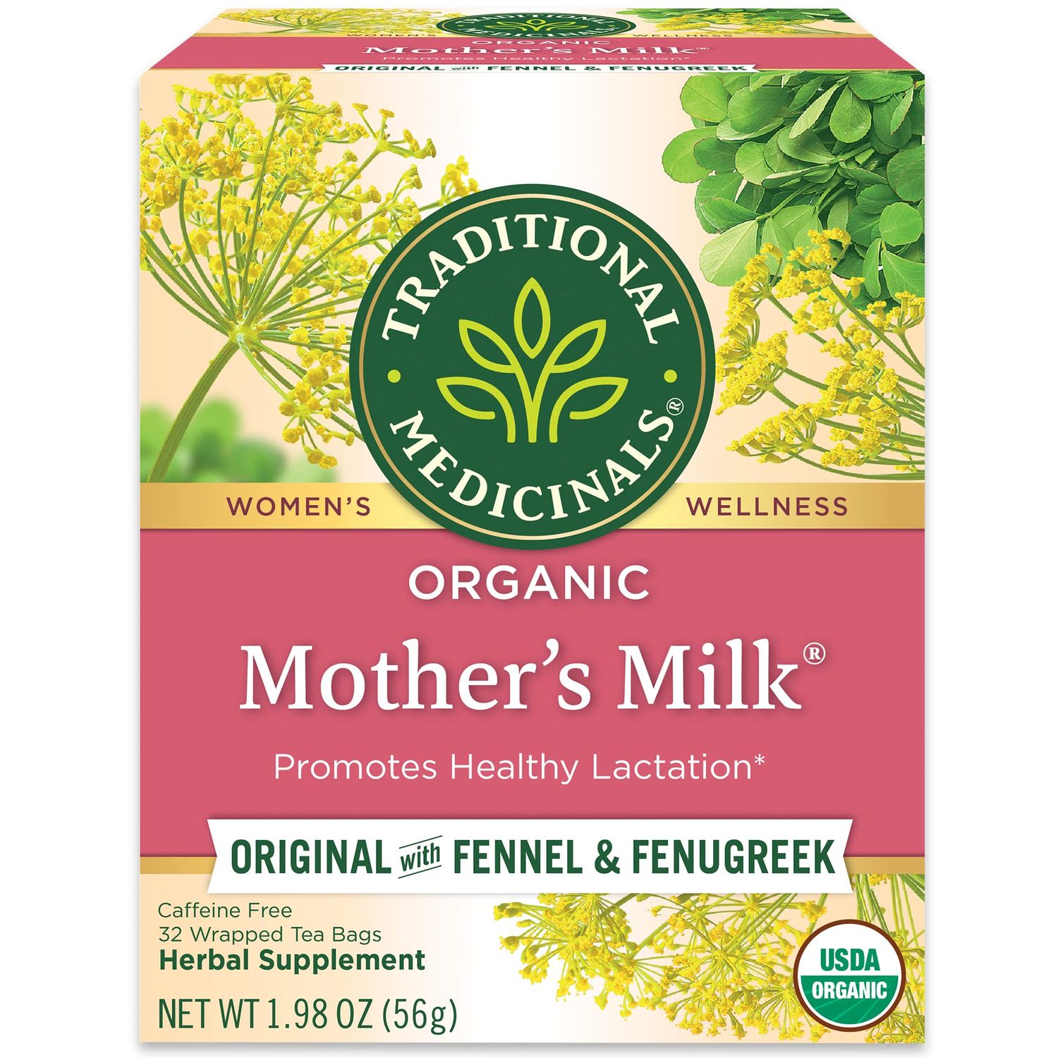 Traditional Medicinals Organic Mother&#39;s Milk Women&#39;s Tea 32 Count (Pack of 1)