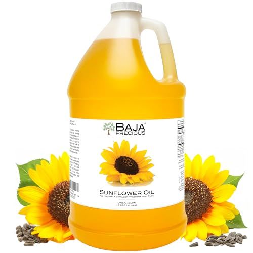 Baja Precious - High Oleic Sunflower Oil, 1 Gallon Jug - Expeller Pressed, Wonderful in the Kitchen, Amazing on Your Skin and a Million Other Uses, Bottled in the USA