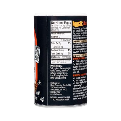 Chef Paul Prudhomme's Magic Seasoning Blends ~ Magic Barbecue Seasoning, 5.5-Ounce Canister