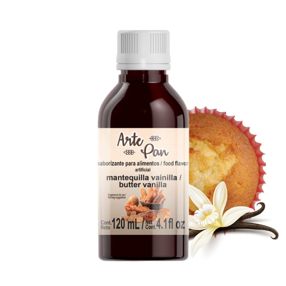 Arte Pan Artificial Food Flavoring Butter-Vanilla Concentrate (4 fl oz)