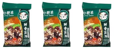 Little Sheep Mongolian Hot Pot Soup Base (3 Packs, Mushroom)