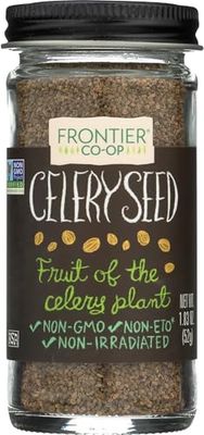 Frontier Co-op Whole Celery Seed, 1.83 Ounce Bottle, Great Texture in Salads, Key in Ethnic Dishes and Pickling, Kosher