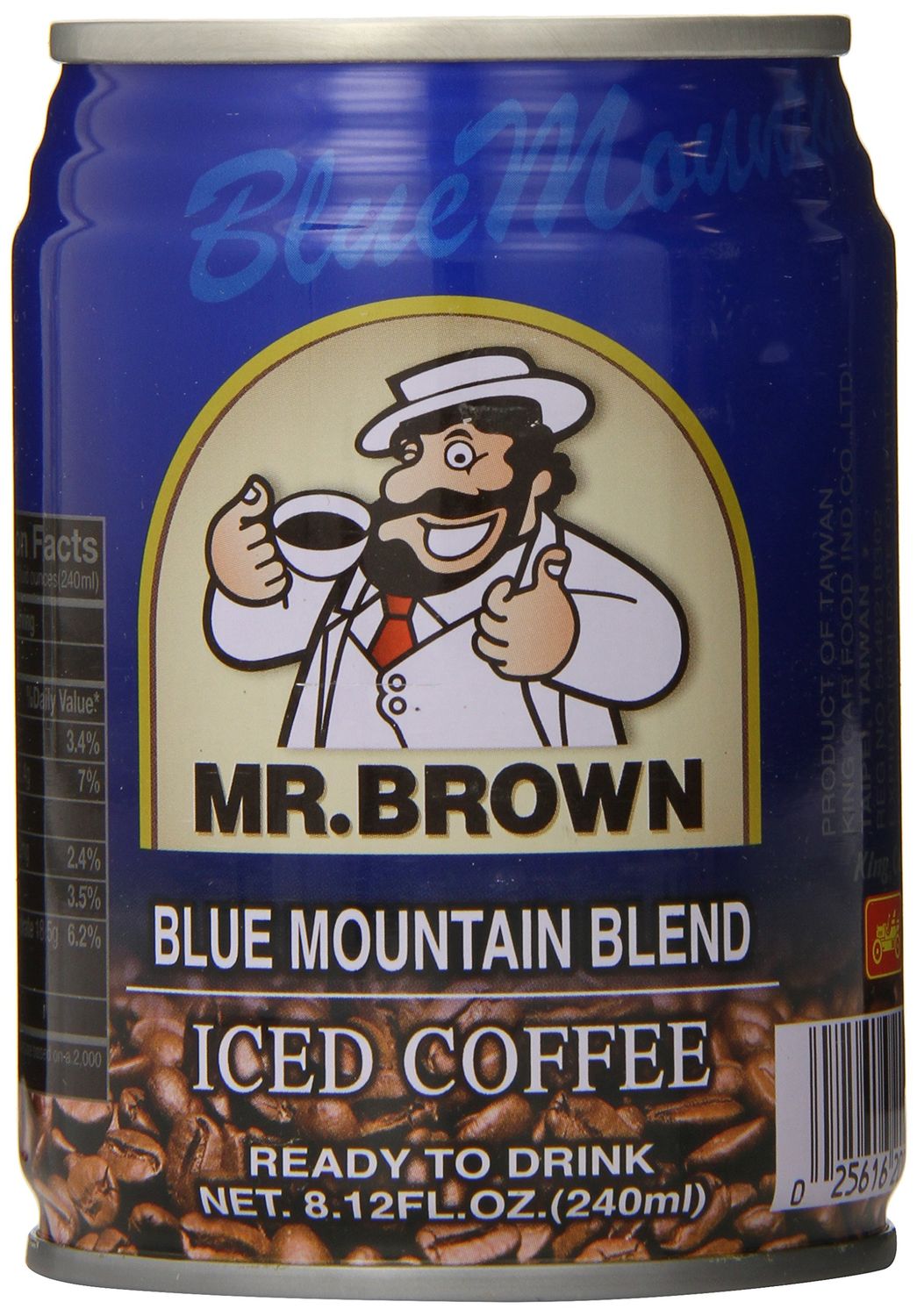 Mr. Brown Iced Coffee, Blue Mountain, 8.12 Ounce (Pack of 24)