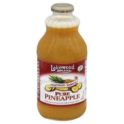 Lakewood Juice Pure Pineapple 32.0 FO(Pack of 6)