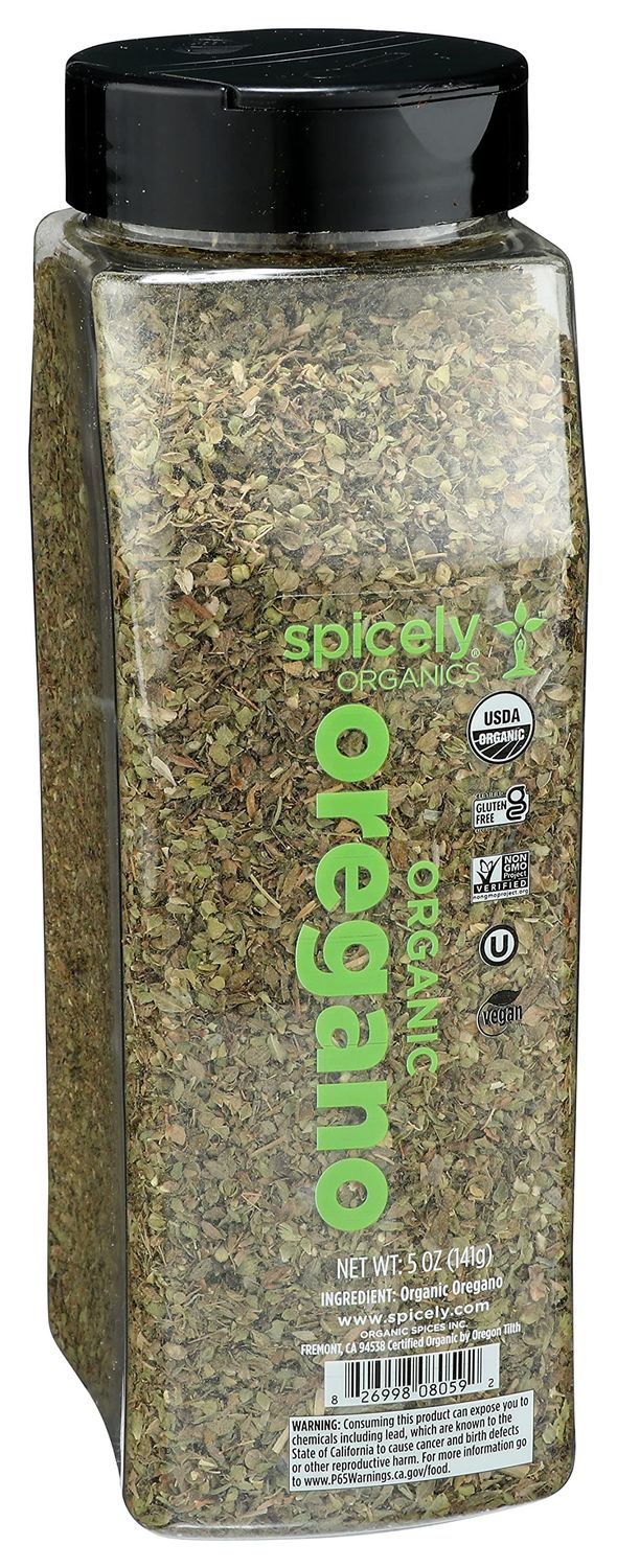Spicely Organic Oregano 5 Oz Certified Gluten Free