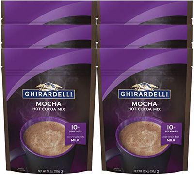 Ghirardelli Hot Cocoa Mix Mocha 10.5 oz bag pack 6