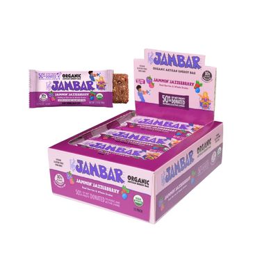 JAMBAR Organic Artisan Energy Bar (Jammin&#39; Jazzleberry - 12 Pack)