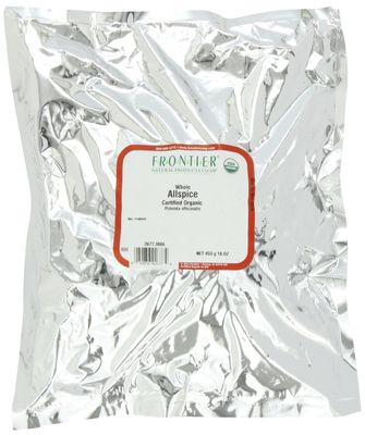 Frontier Co-op Organic Whole Allspice Berries, 1-pound Bulk Bag, Great for Baking, Pickling, Soups and Marinades, Vegan