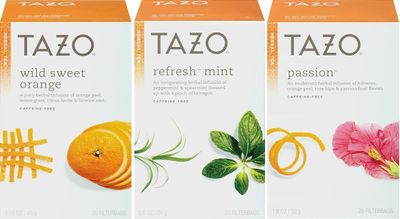 Tazo Herbal Tea, Wild Sweet Orange &amp; Refresh Mint &amp; Passion, 20 Filterbagas Each